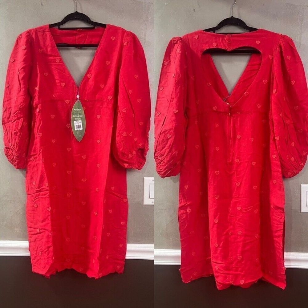 FARM Rio Red Heart Midi Dress - Picture 9 of 9